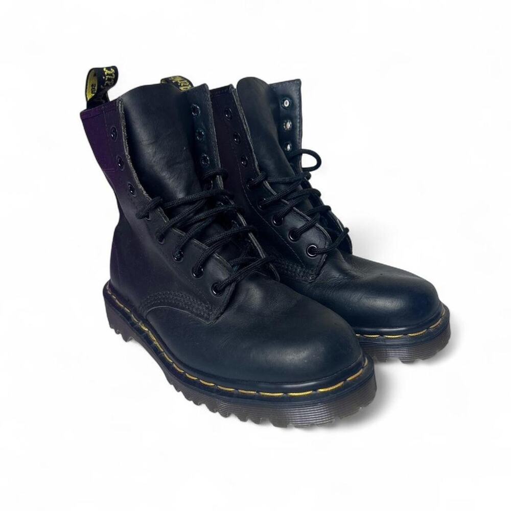 Doc Martens The Original Made in England Black Leather Combat Boots Womens 5.5